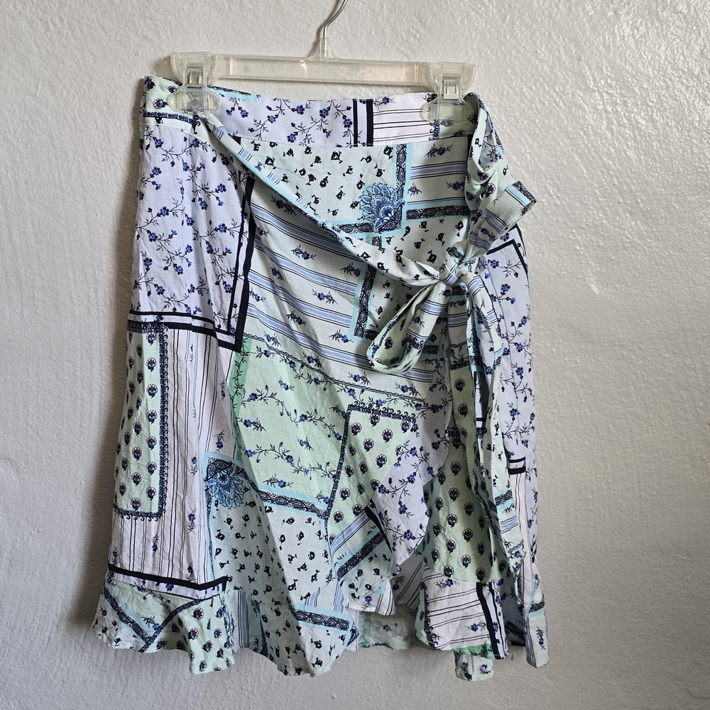 Floral Patchwork Wrap Skirt